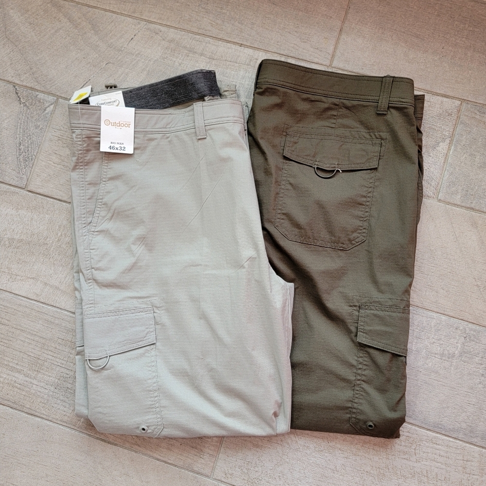 Men's Cargo Pants - Gray and Olive